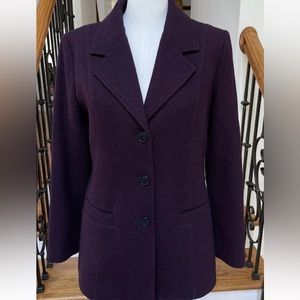 Pendleton Woman’s Size 10 Purple Tweed Triple Button Front Blazer Jacket